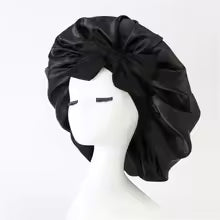 Bonnet soyeux de nuit en satin avec nĆud pour protĂ©ger les cheveux