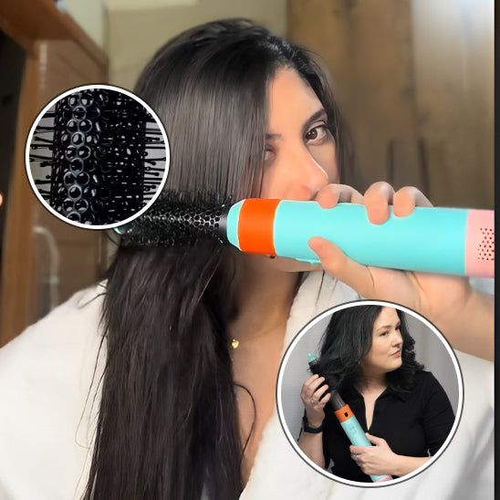 brosse lissage air chaud ou fer a friser  sèche-cheveux 5 en 1